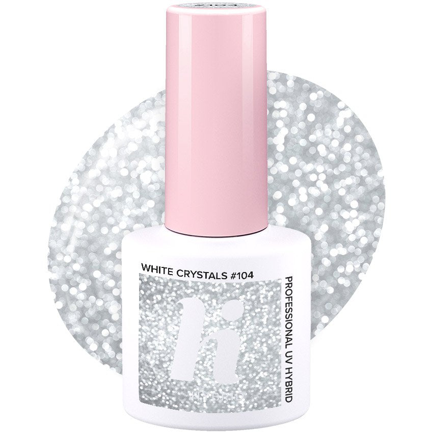 Vernis semi-permanent Hi Hybrid White Crystals numéro 104, flacon de 5 ml