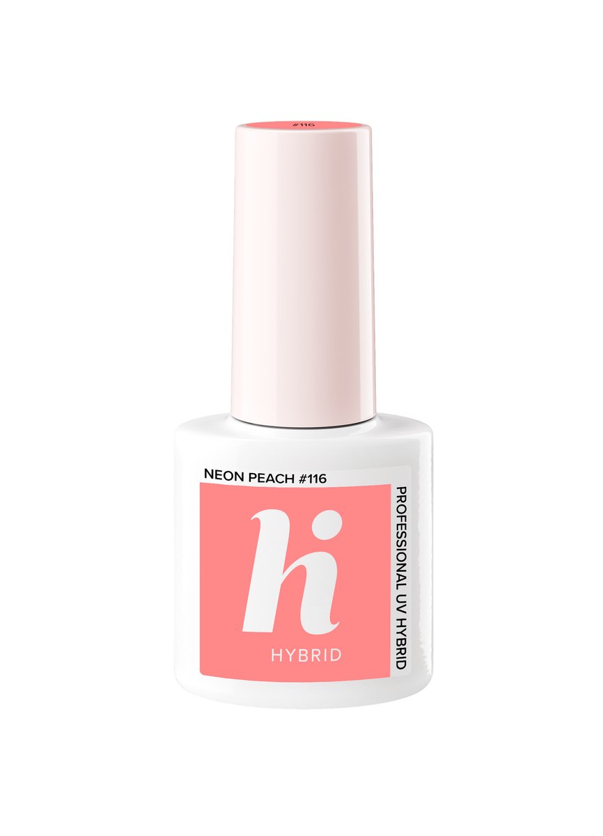 Vernis semi-permanent Hi Hybrid Neon Peach numéro 116, flacon de 5 ml