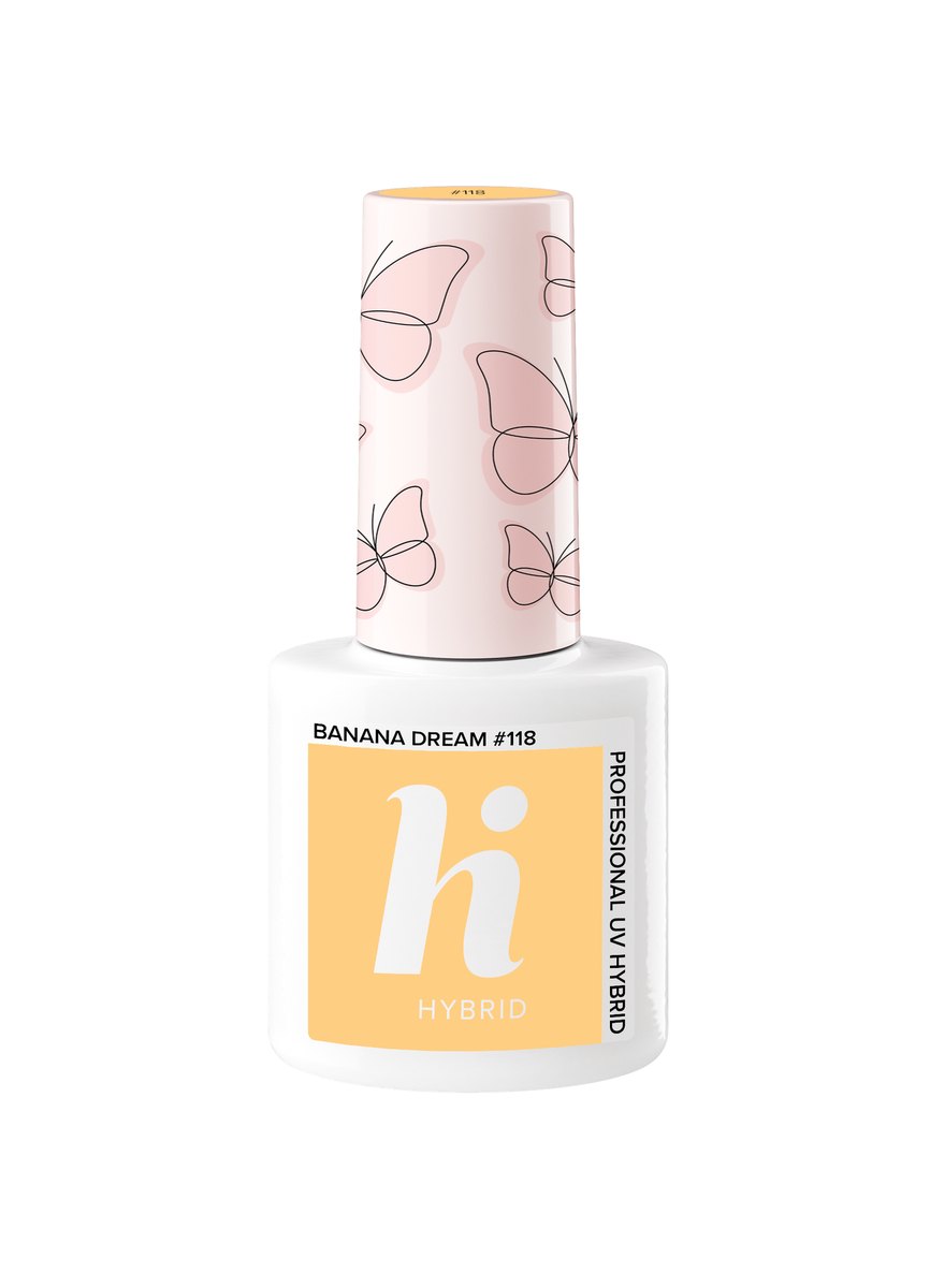 Vernis semi-permanent Hi Hybrid Banana Dream numéro 118, flacon de 5 ml