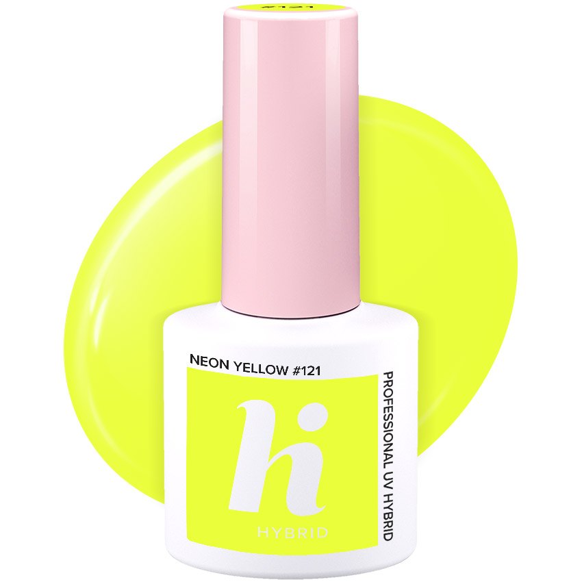 Vernis semi-permanent Hi Hybrid Neon Yellow numéro 121, flacon de 5 ml