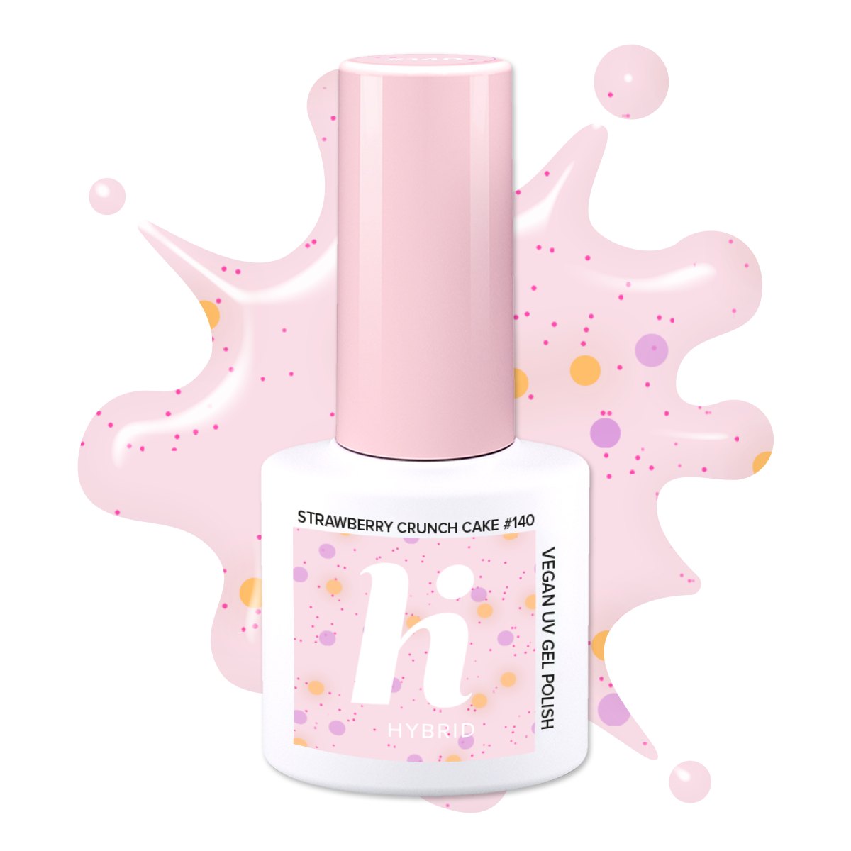 Vernis semi-permanent Hi Hybrid Strawberry Crunch Cake numéro 140, flacon de 5 ml