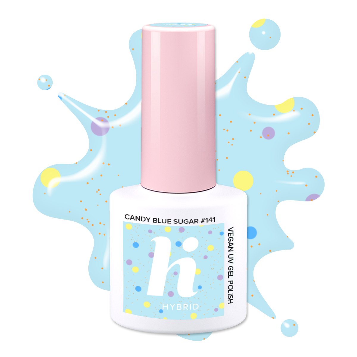 Vernis semi-permanent Hi Hybrid Candy Blue Sugar numéro 141, flacon de 5 ml