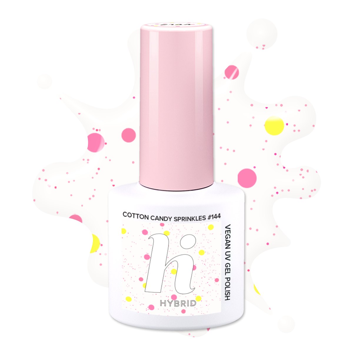 Vernis semi-permanent Hi Hybrid Cotton Candy Sprinkles numéro 144, flacon de 5 ml