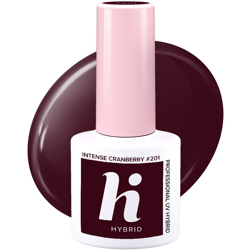 Vernis semi-permanent Hi Hybrid Intense Cranberry numéro 201, flacon de 5 ml
