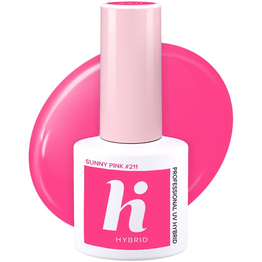 Vernis semi-permanent Hi Hybrid Sunny Pink numéro 211, flacon de 5 ml