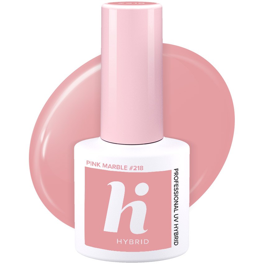 Vernis semi-permanent Hi Hybrid Pink Marble numéro 218, flacon de 5 ml