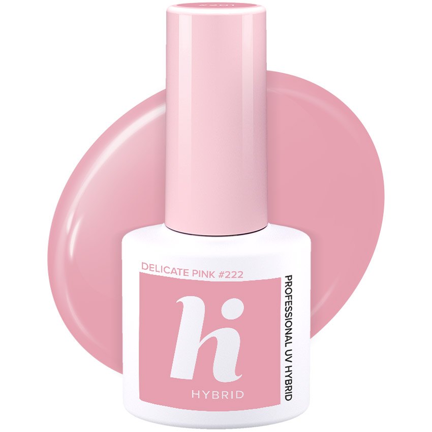 Vernis semi-permanent Hi Hybrid Delicate Pink numéro 222, flacon de 5 ml