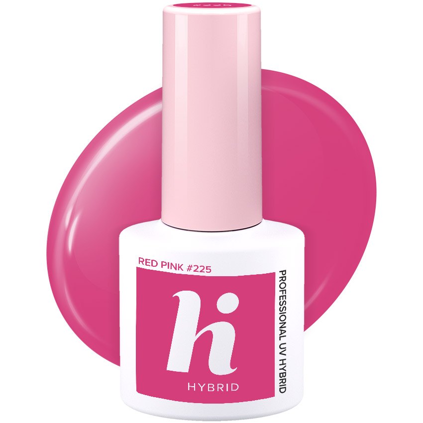 Vernis semi-permanent Hi Hybrid Red Pink numéro 225, flacon de 5 ml