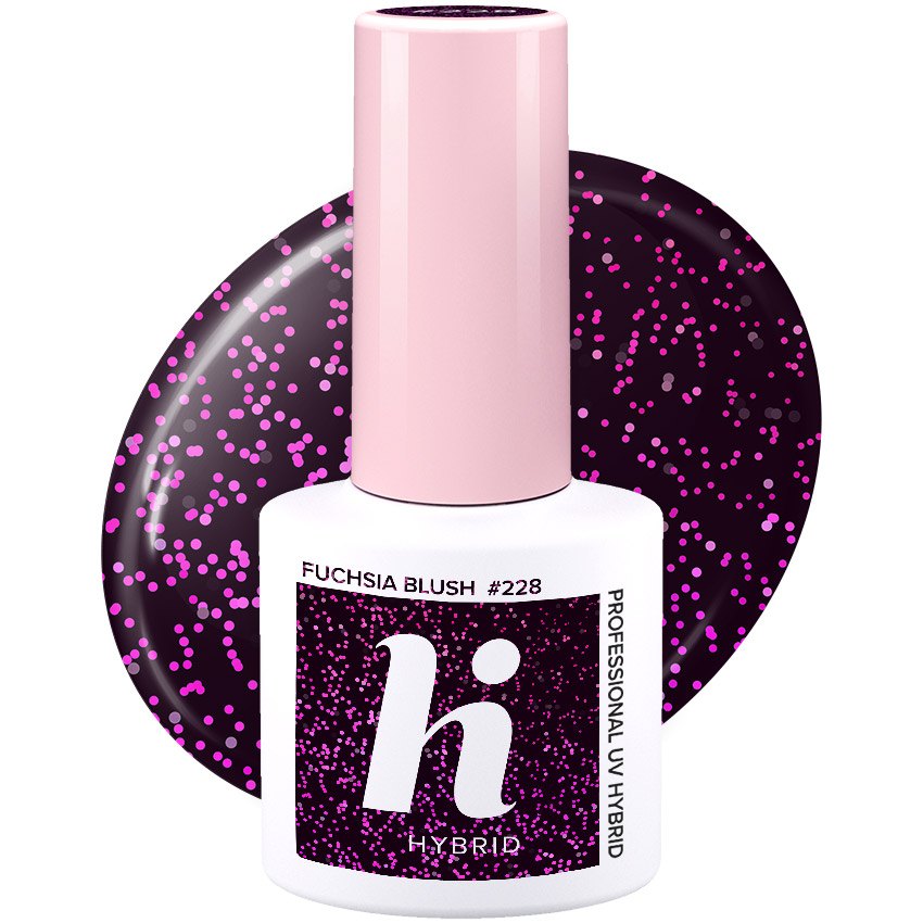 Vernis semi-permanent Hi Hybrid Fuchsia Blush numéro 228, flacon de 5 ml