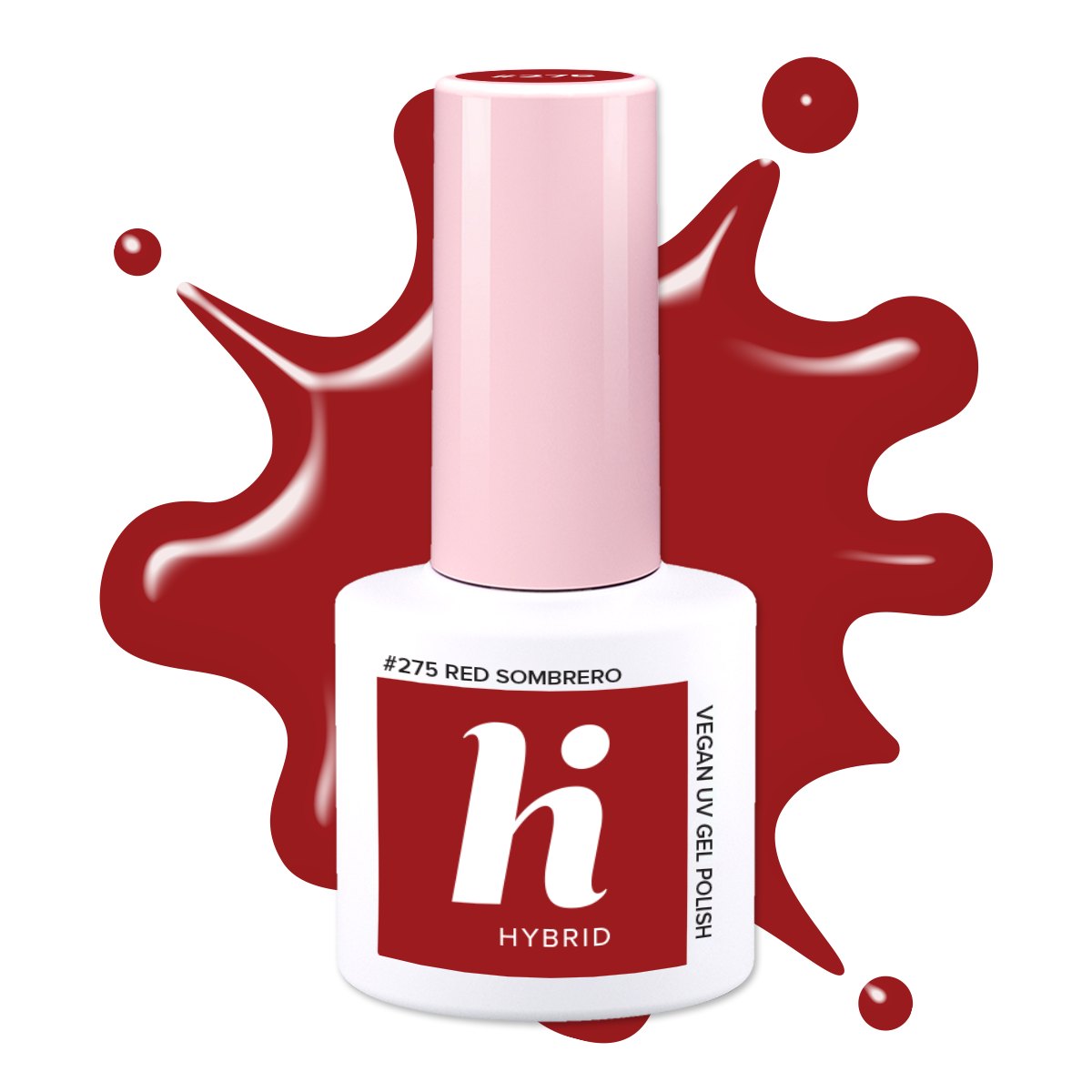 Vernis semi-permanent Hi Hybrid Red Sombrero numéro 275, flacon de 5 ml