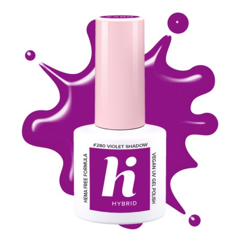 Vernis semi-permanent Hi Hybrid Violet Shadow numéro 280, flacon de 5 ml