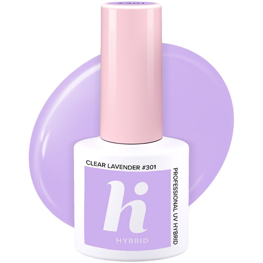 Vernis semi-permanent Hi Hybrid Clear Lavender numéro 301, flacon de 5 ml