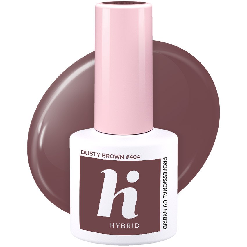 Vernis semi-permanent Hi Hybrid Dusty Brown numéro 404, flacon de 5 ml