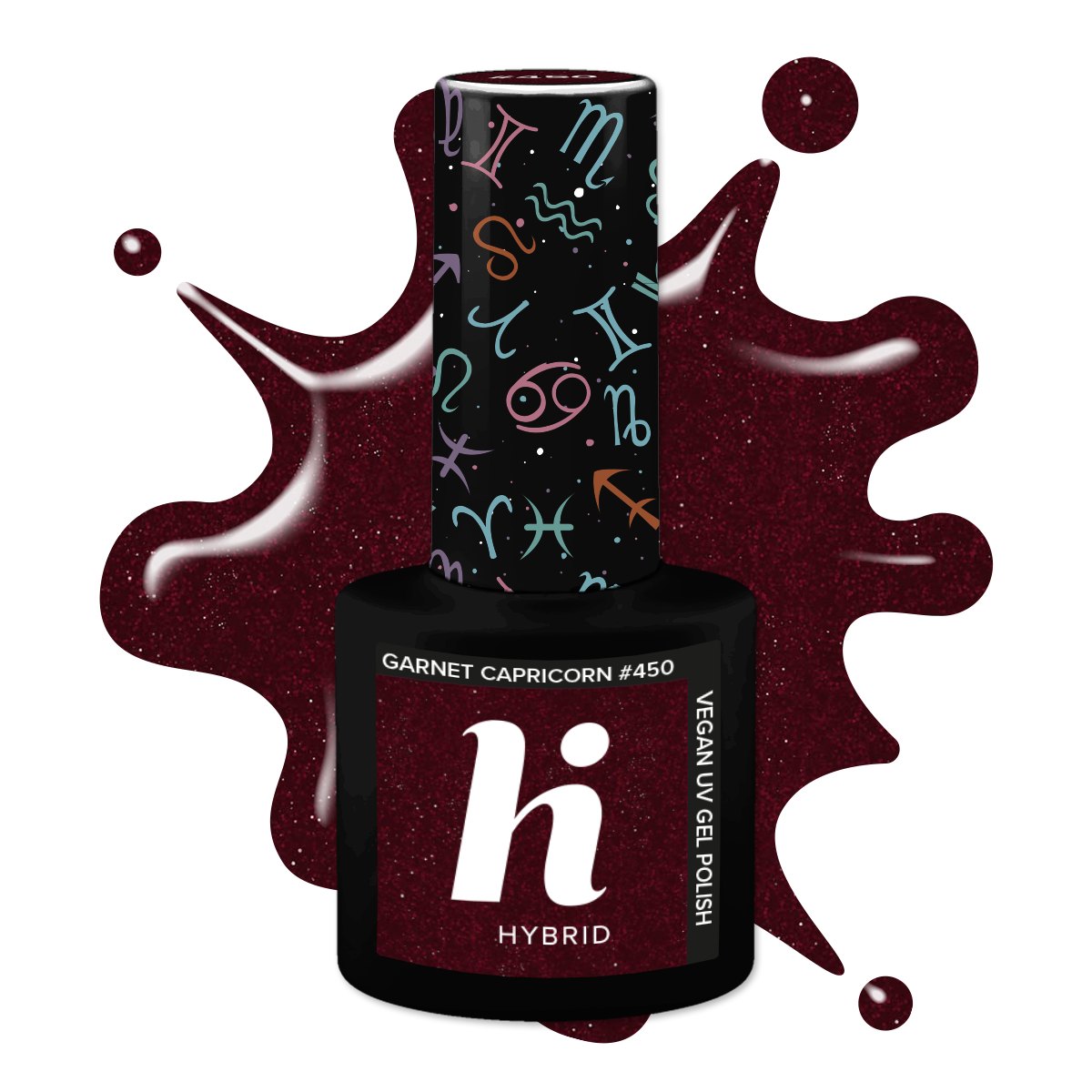 Vernis semi-permanent Hi Hybrid Garnet Capricorn numéro 450, flacon de 5 ml