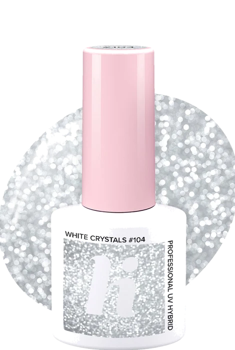 Vernis semi-permanent Hi Hybrid #104 White Crystals · 5 ml