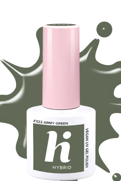 Vernis semi-permanent Hi Hybrid #322 Army Green · 5 ml