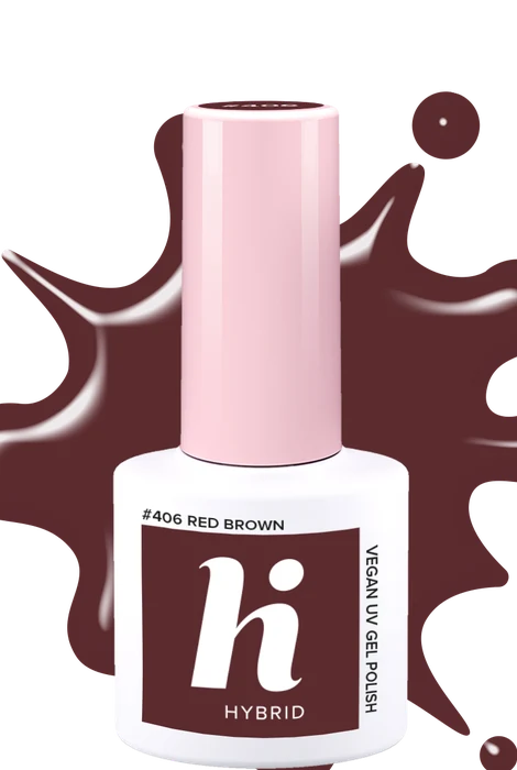 Vernis semi-permanent Hi Hybrid #406 Red Brown · 5 ml